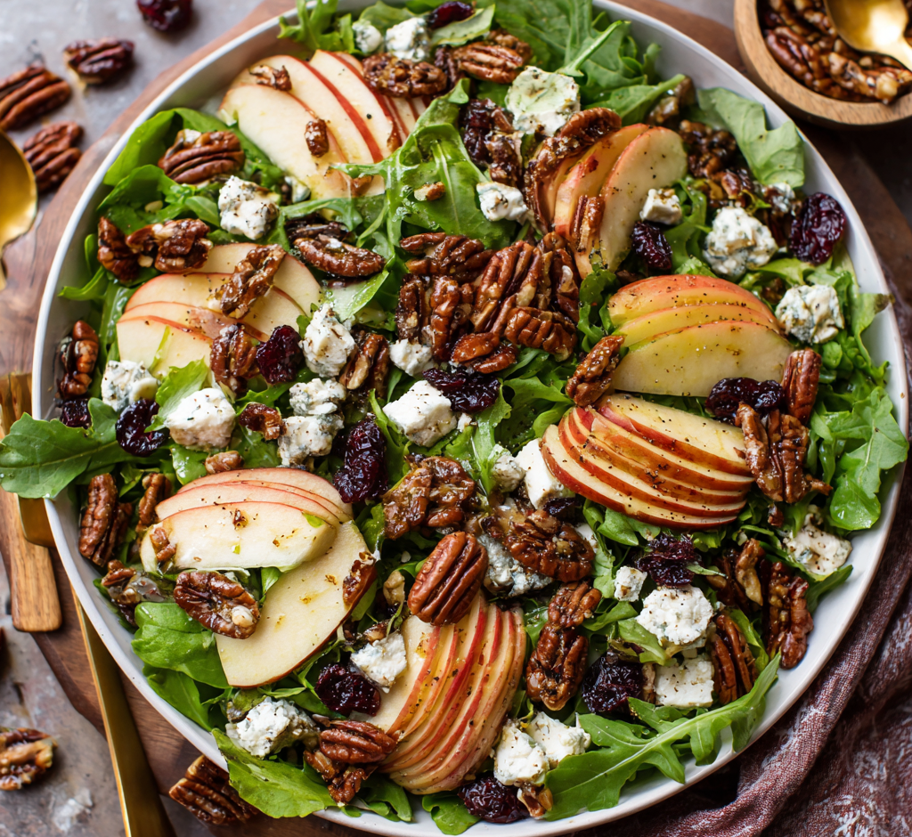 Spiced Pecan Salad with Fig Vinaigrette