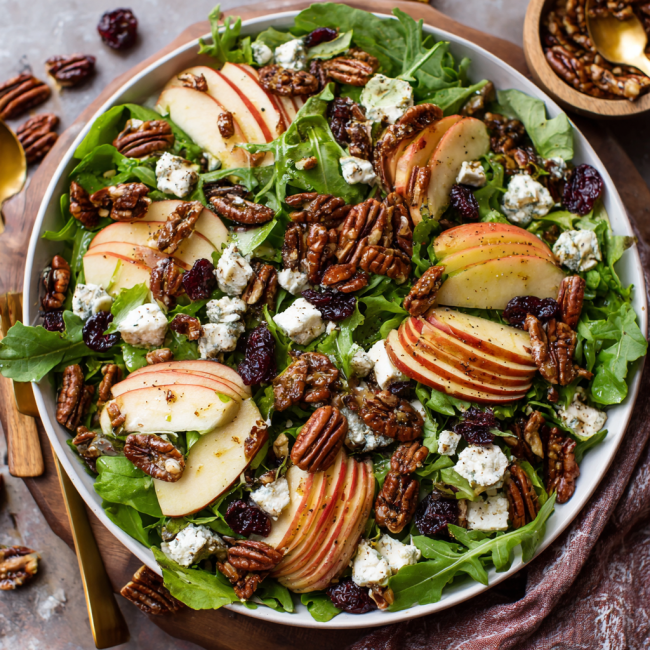 Spiced Pecan Salad with Fig Vinaigrette