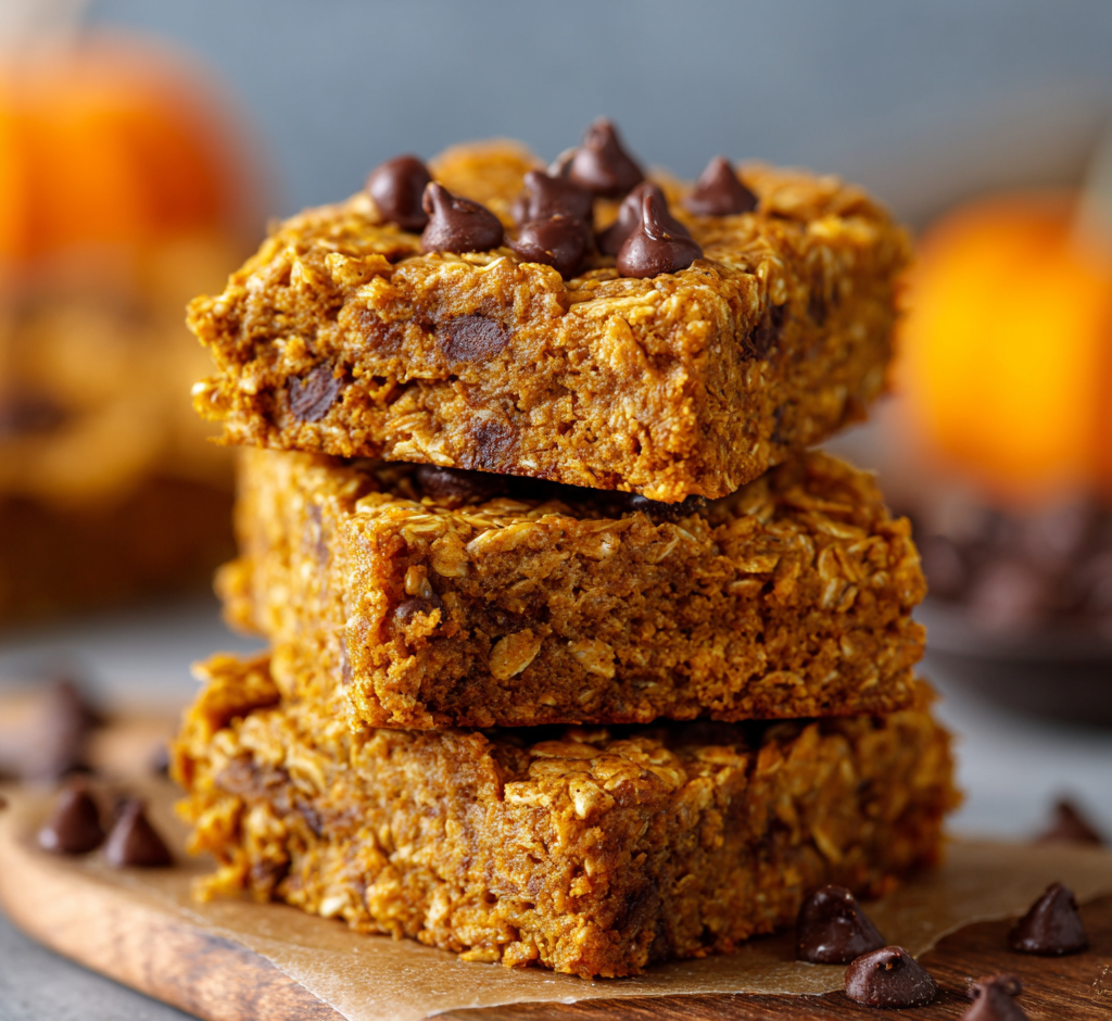 Healthy Pumpkin Oat Bars