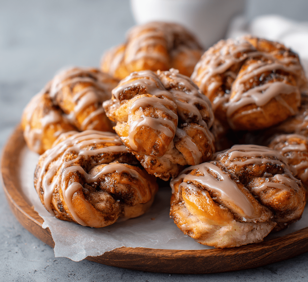 Cinnamon Knots with Coffee Icing