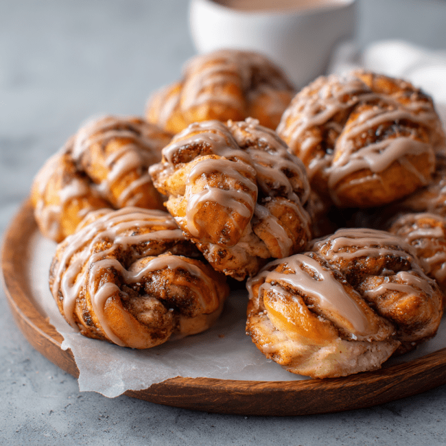 Cinnamon Knots with Coffee Icing