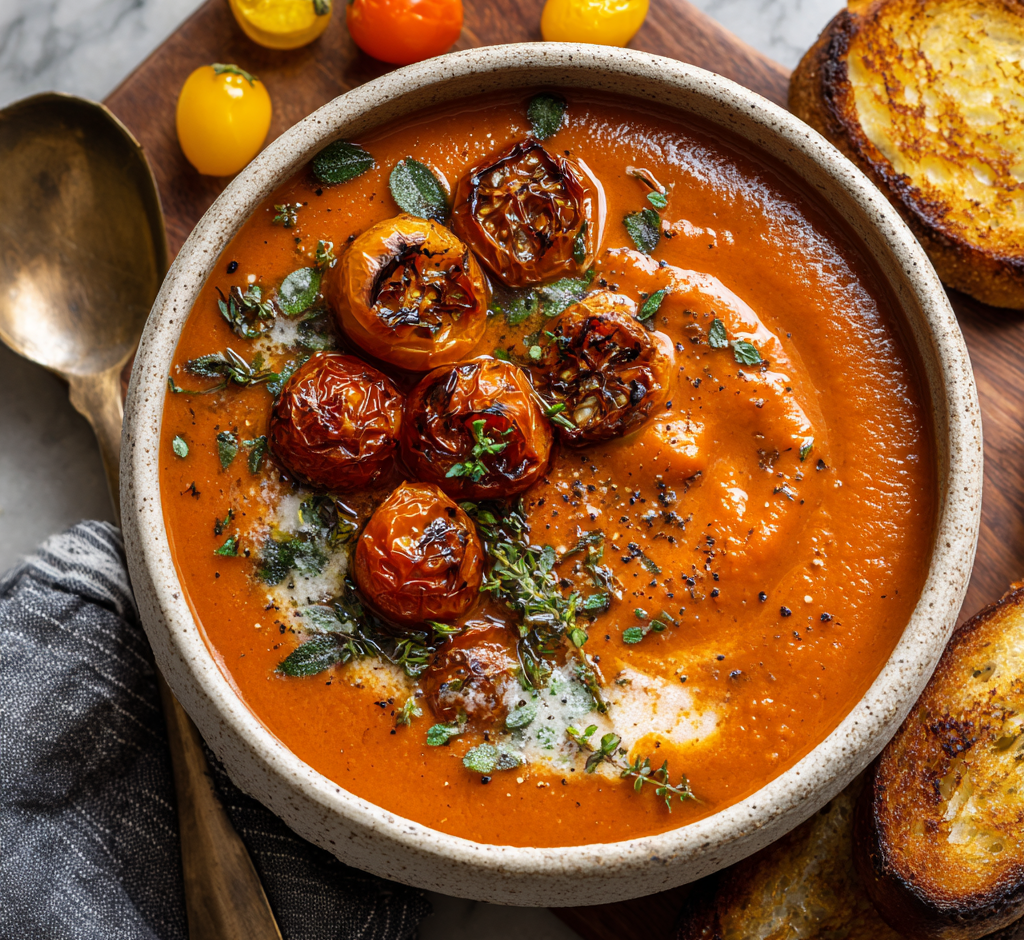 Roasted Tomato Basil Soup