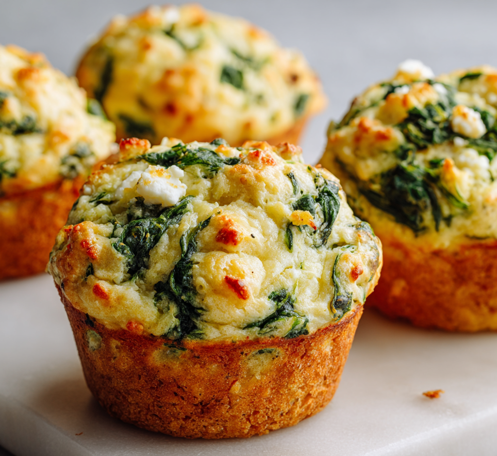 Savory Spinach & Cheese Muffins