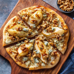 Caramelized Pear & Gorgonzola Pizza with Walnuts