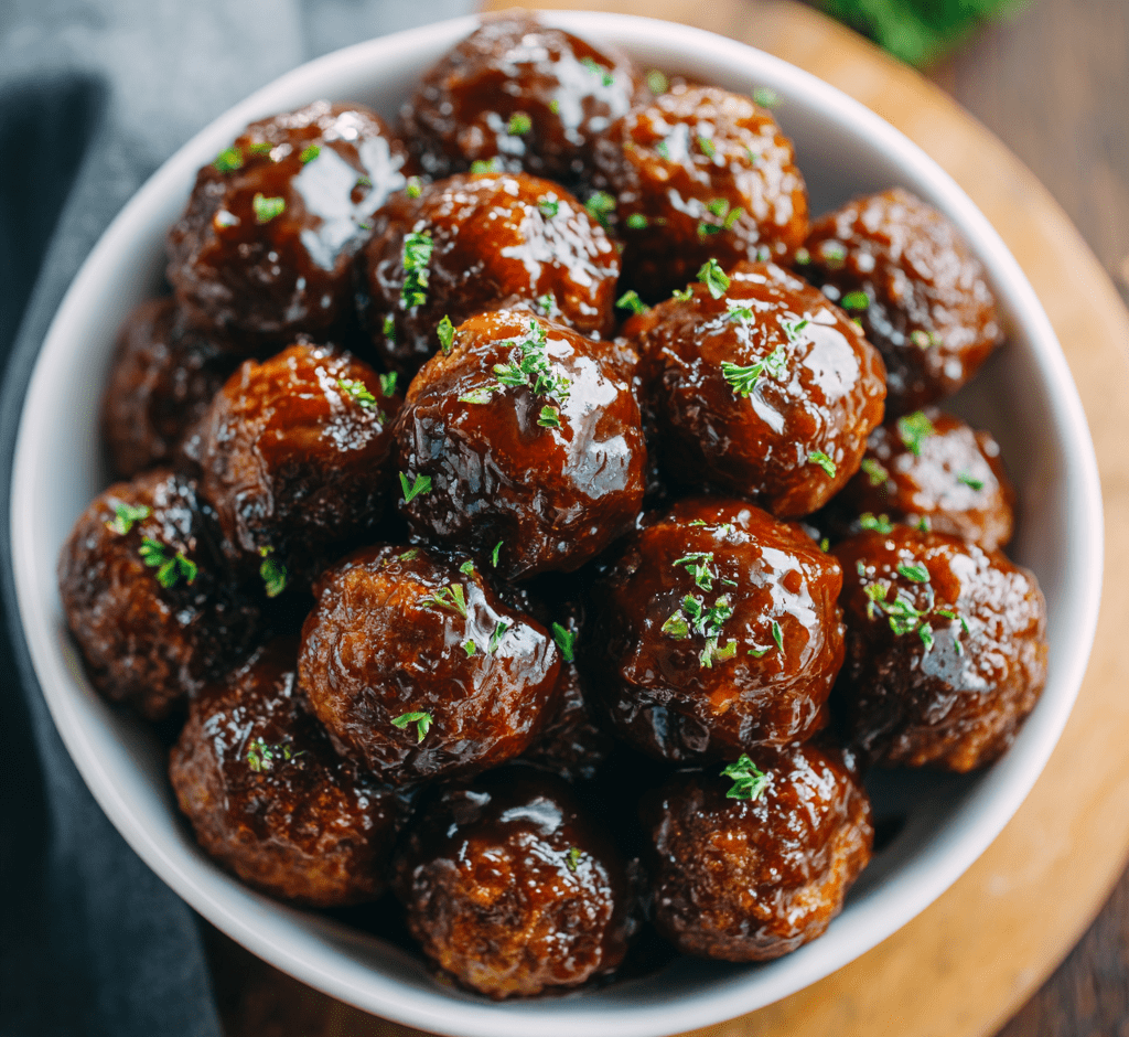 Apple Butter BBQ Meatballs