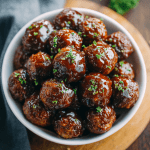 Apple Butter BBQ Meatballs