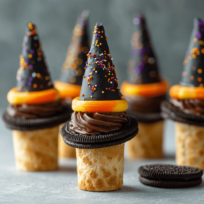 Witch Hat Cookie Cones