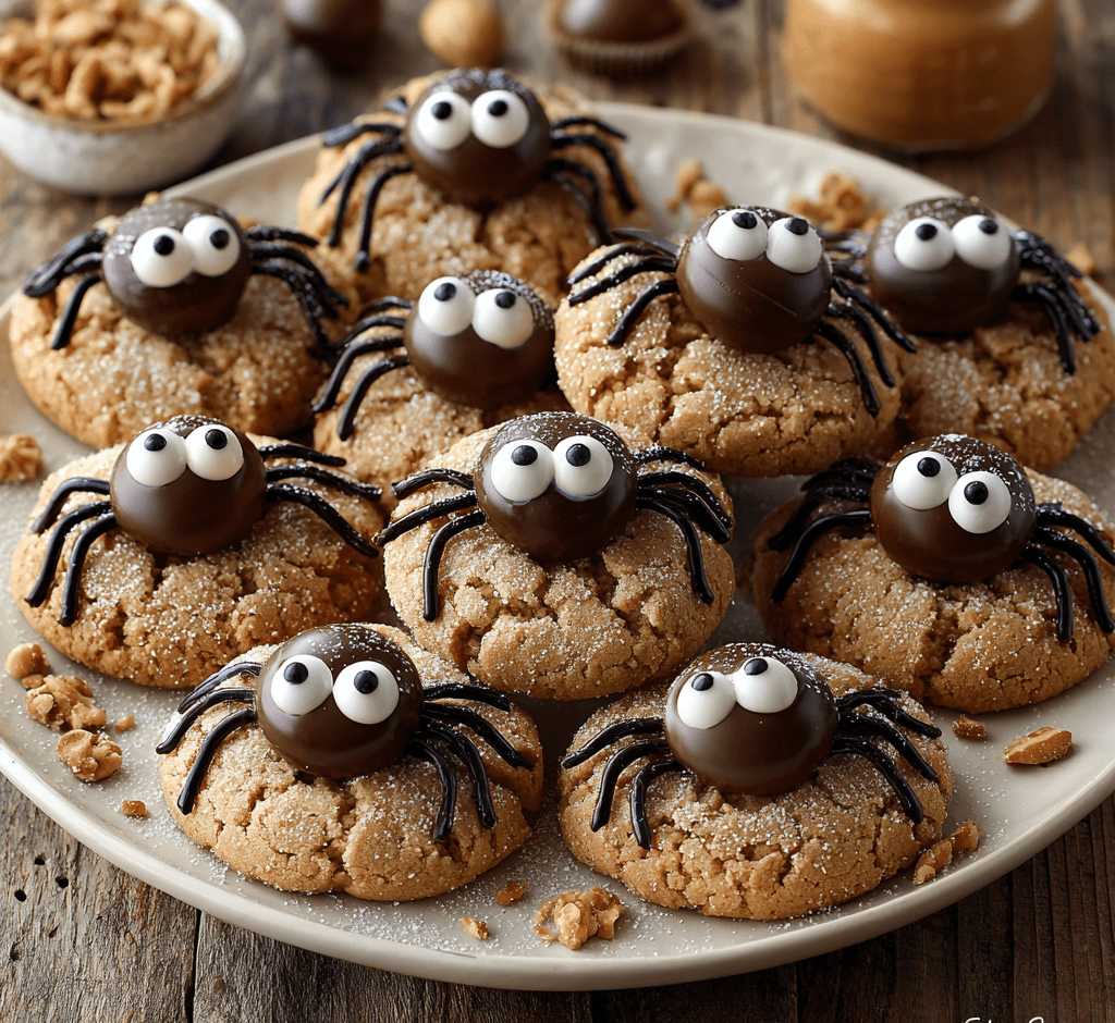 Peanut Butter Spider Cookies