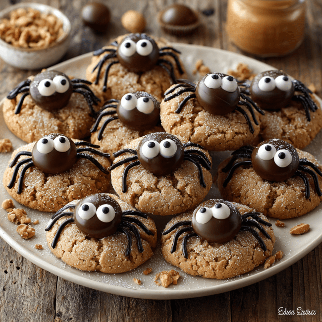 Peanut Butter Spider Cookies