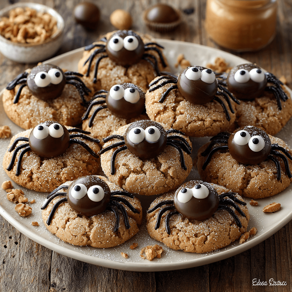 Peanut Butter Spider Cookies