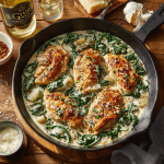 Creamy Garlic Spinach Chicken Skillet