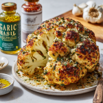 Garlic-Herb Roasted Whole Cauliflower with Parmesan Butter Crust