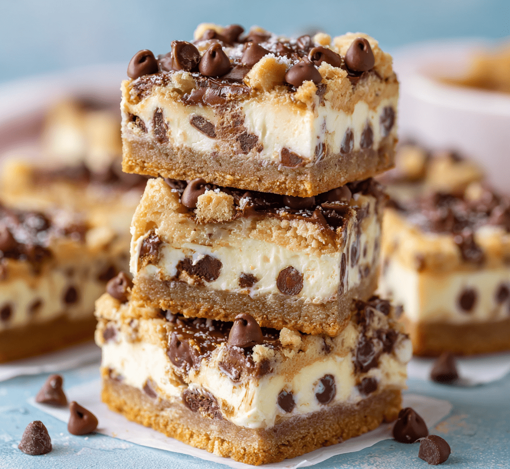 COOKIE DOUGH CHEESECAKE BARS