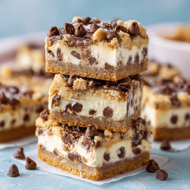 COOKIE DOUGH CHEESECAKE BARS