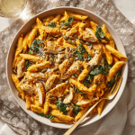 Creamy Pumpkin Alfredo Pasta with Chicken