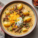 Cheesy Hamburger Potato Soup
