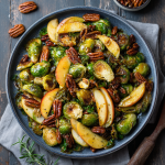 Honey Roasted Brussels Sprouts with Apples & Pecans