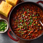 Three-Bean Smoky Chili with Cornbread