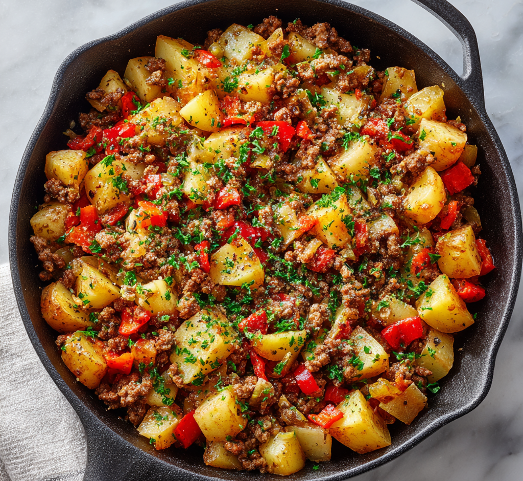 One-Pan Ground Beef & Potatoes