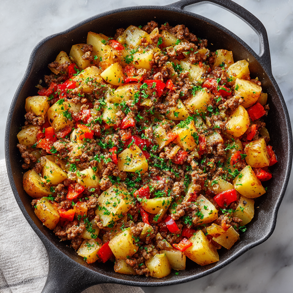 One-Pan Ground Beef & Potatoes