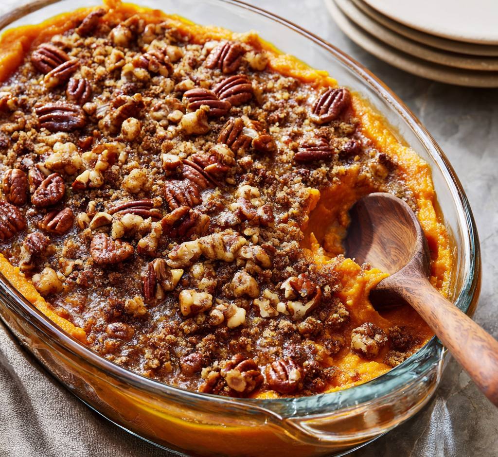 Sweet Potato Casserole with Pecans