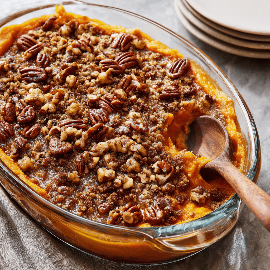 Sweet Potato Casserole with Pecans