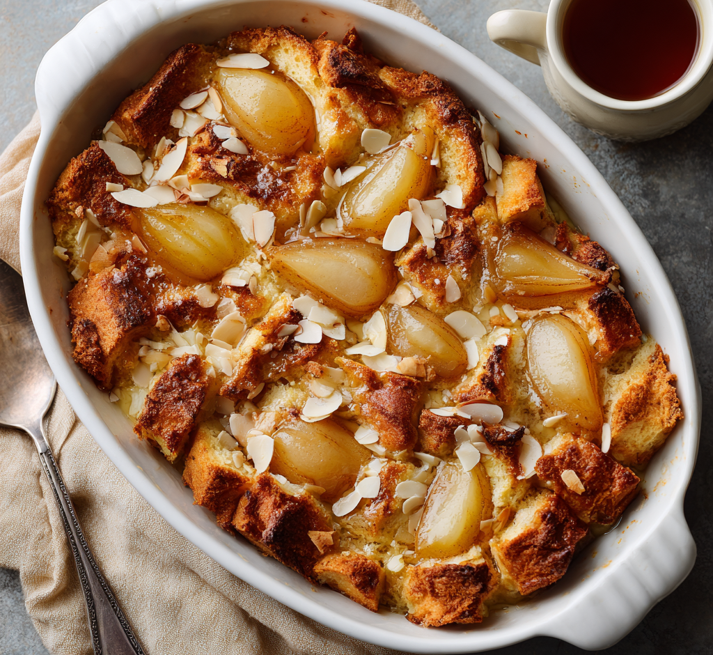 Pear & Almond French Toast Casserole