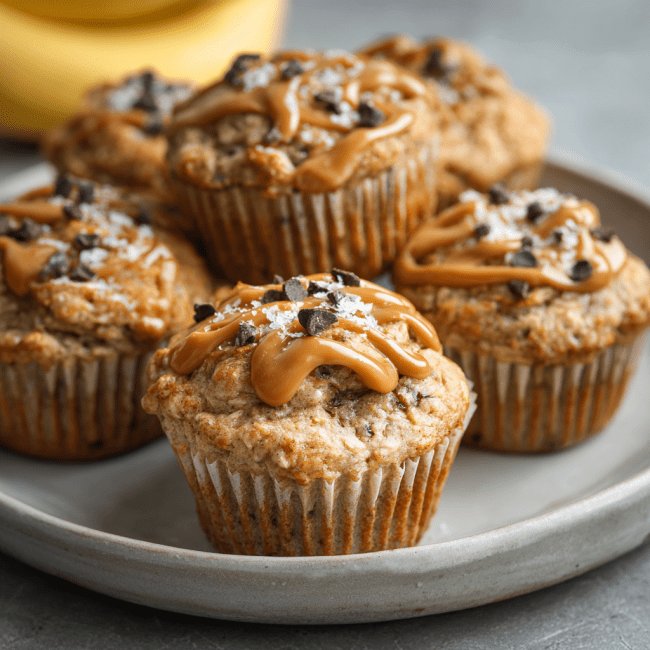 Banana Peanut Butter Power Muffins