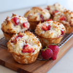 Strawberry Coconut Cottage Cheese Muffins
