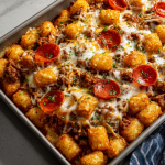 Tator Tot Pizza Bake