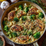 One-Pan Apple Cider Dijon Chicken with Orzo