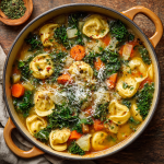 Creamy Tuscan Tortellini Vegetable Soup