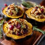 Cranberry Walnut Stuffed Acorn Squash