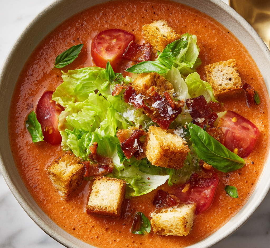 Creamy BLT-Inspired Lettuce & Tomato Soup