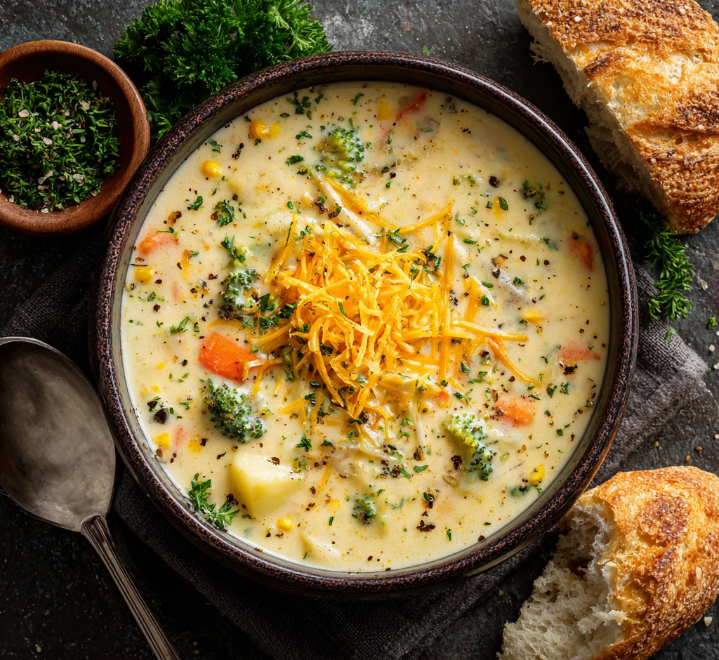 Creamy Vegetable & Cheddar Chowder