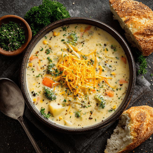 Creamy Vegetable & Cheddar Chowder