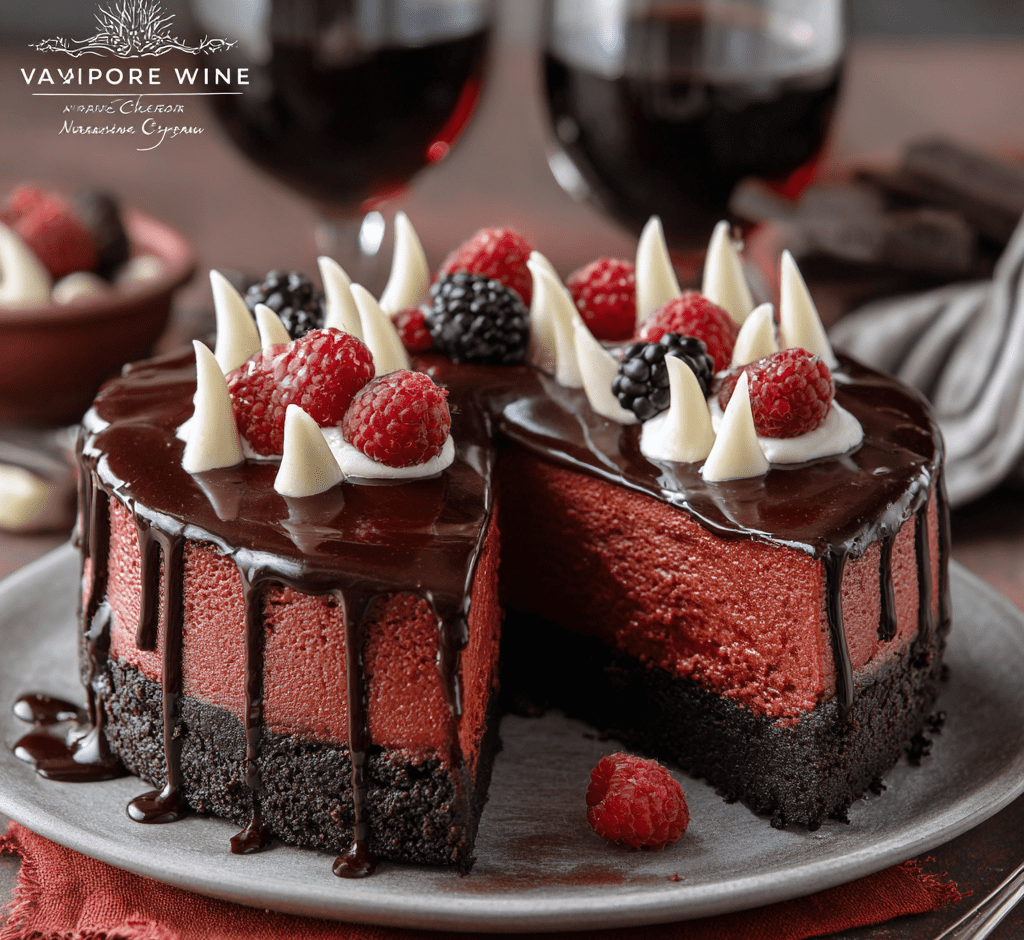 Vampire Bite Red Velvet Cheesecake