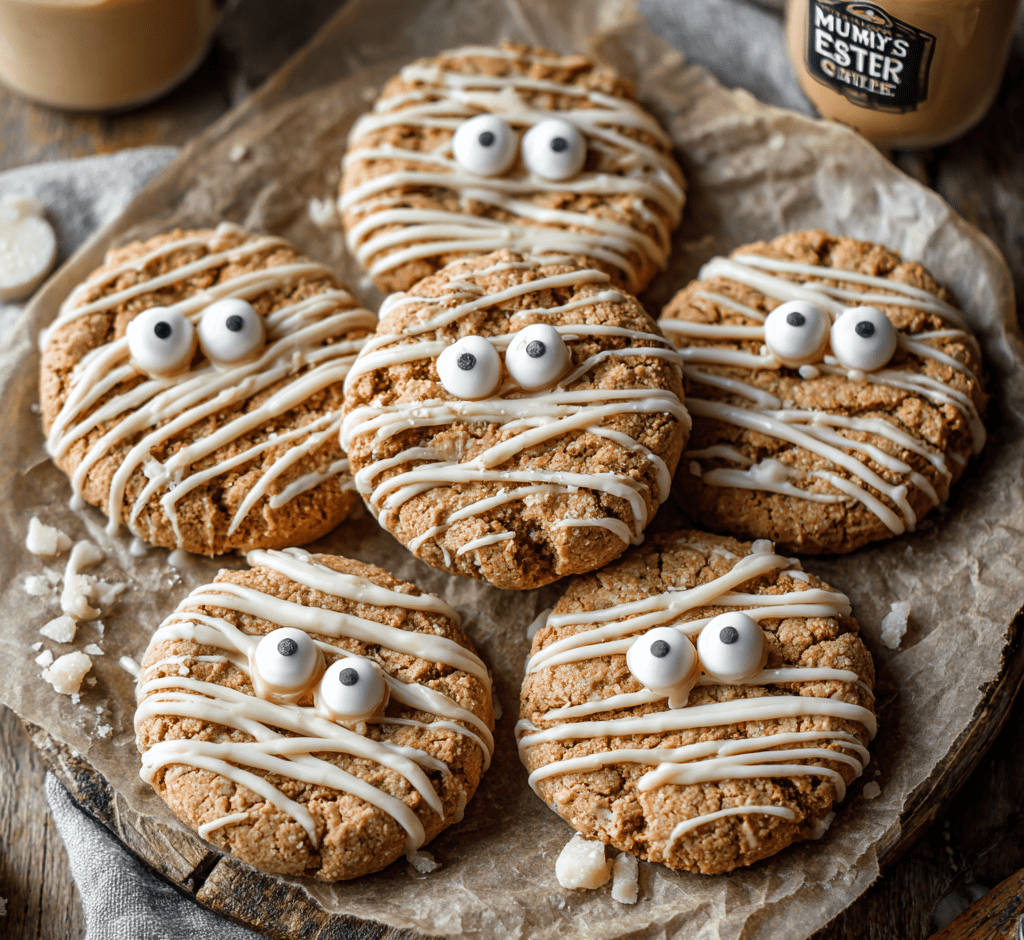 Mummy Peanut Butter Cookies