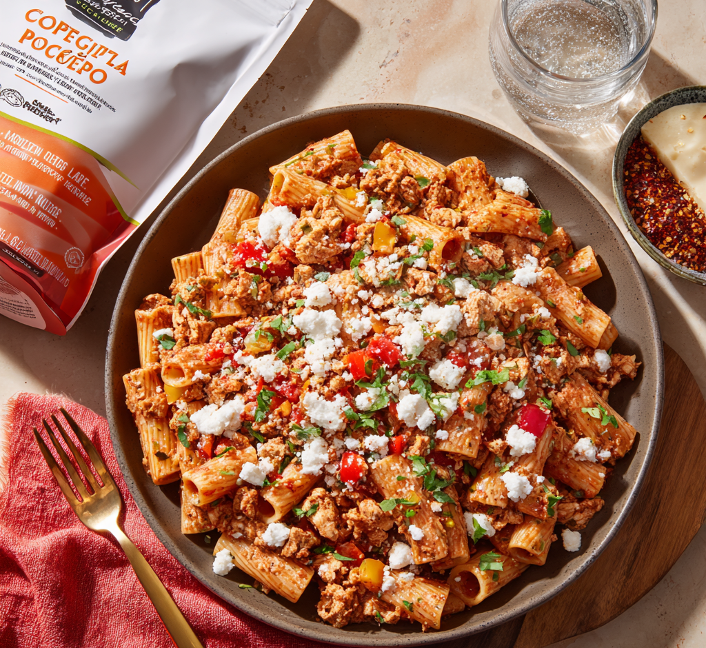 High-Protein Spicy Rigatoni Supreme