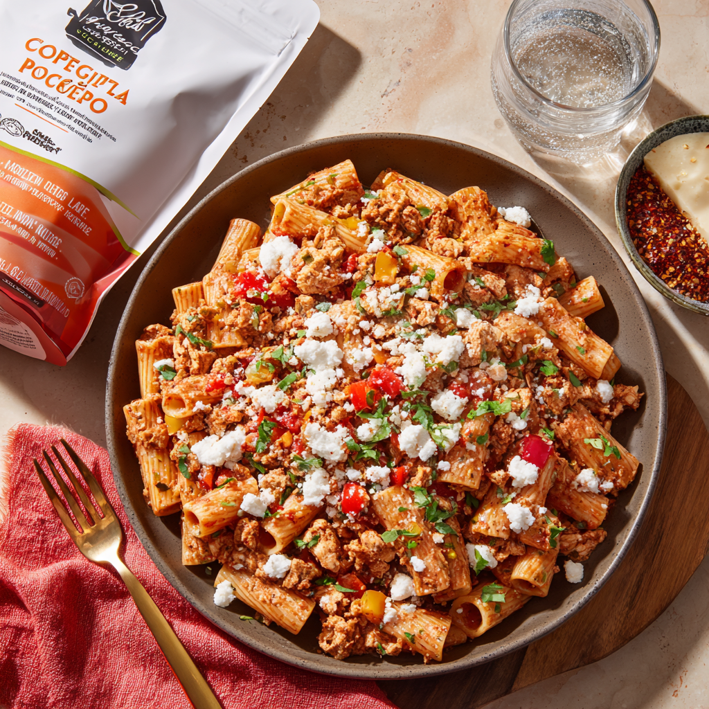 High-Protein Spicy Rigatoni Supreme
