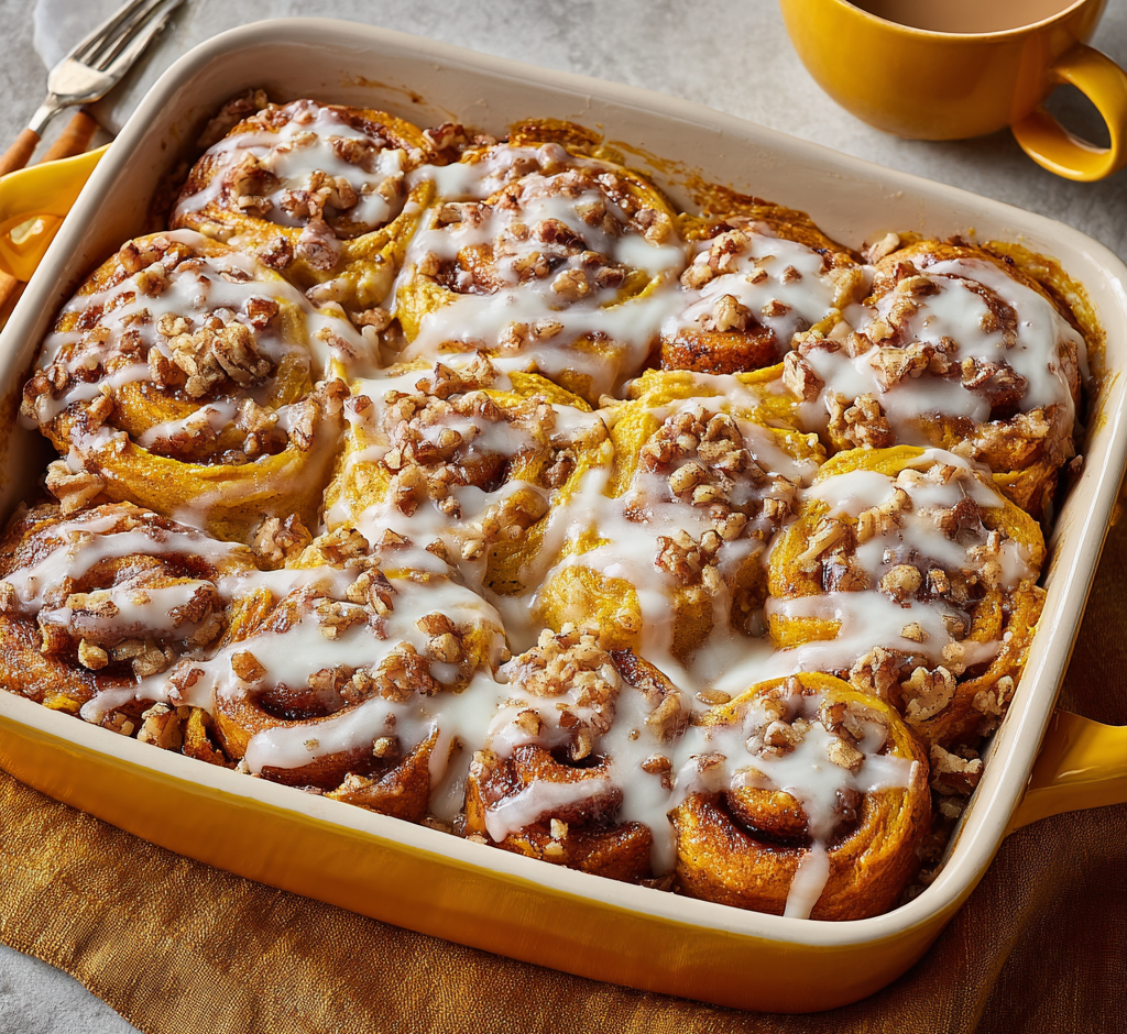 Pumpkin Cinnamon Roll Bake