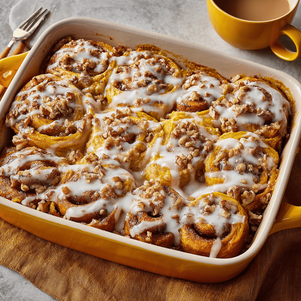 Pumpkin Cinnamon Roll Bake