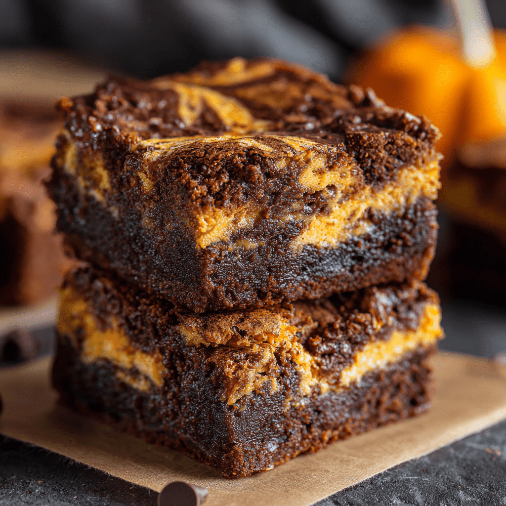Pumpkin Cheesecake Swirl Brownies