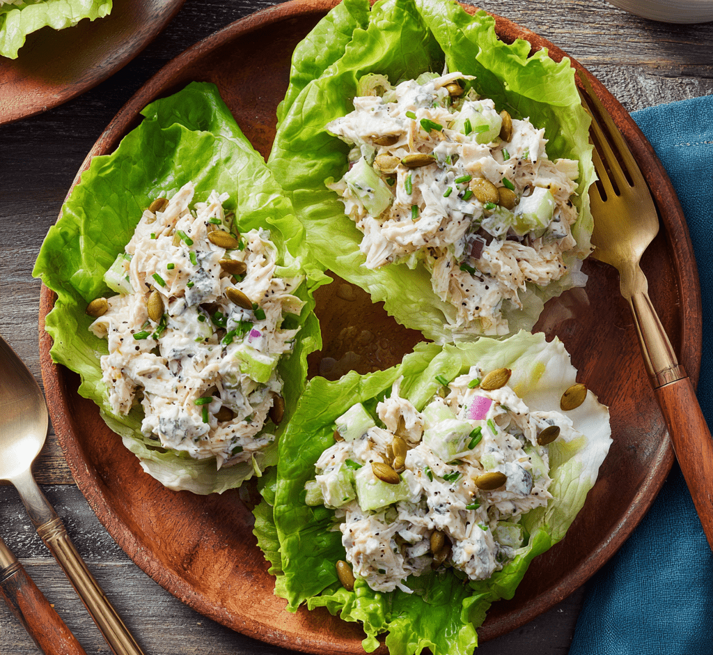 Ranch Chicken Salad Lettuce Wraps