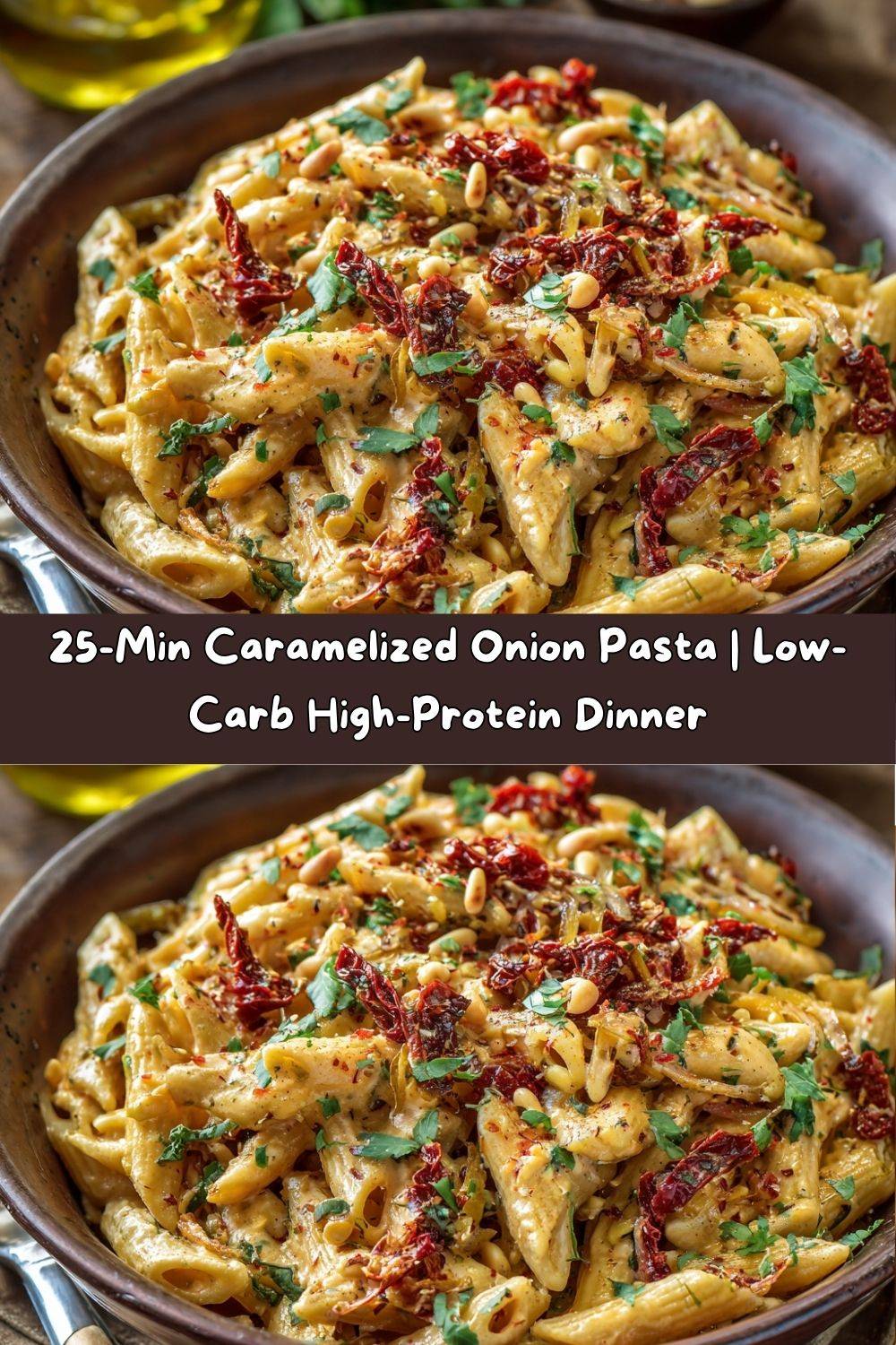 Sun-Dried Tomato Pasta with Toasted Pine Nuts