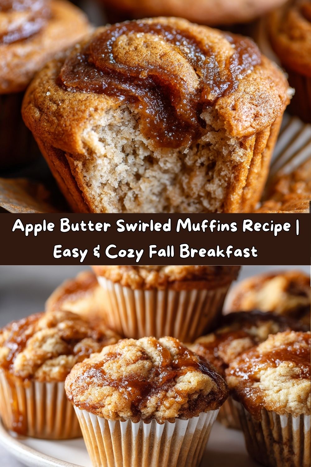 Apple Butter Swirled Muffins