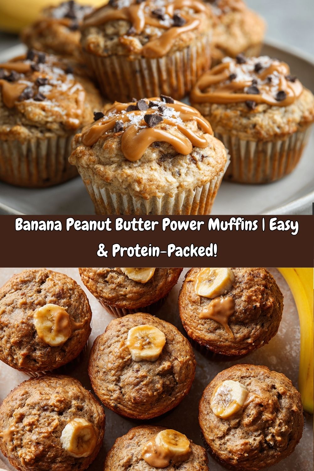 Banana Peanut Butter Power Muffins
