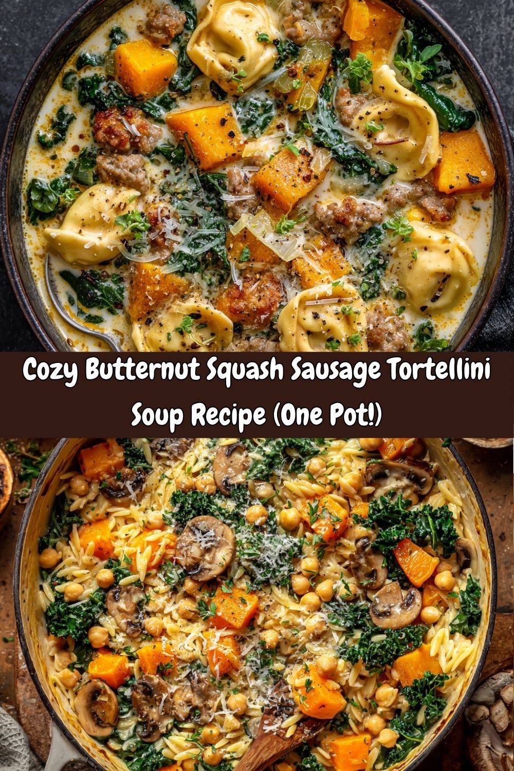 Butternut Squash & Sausage Tortellini Soup