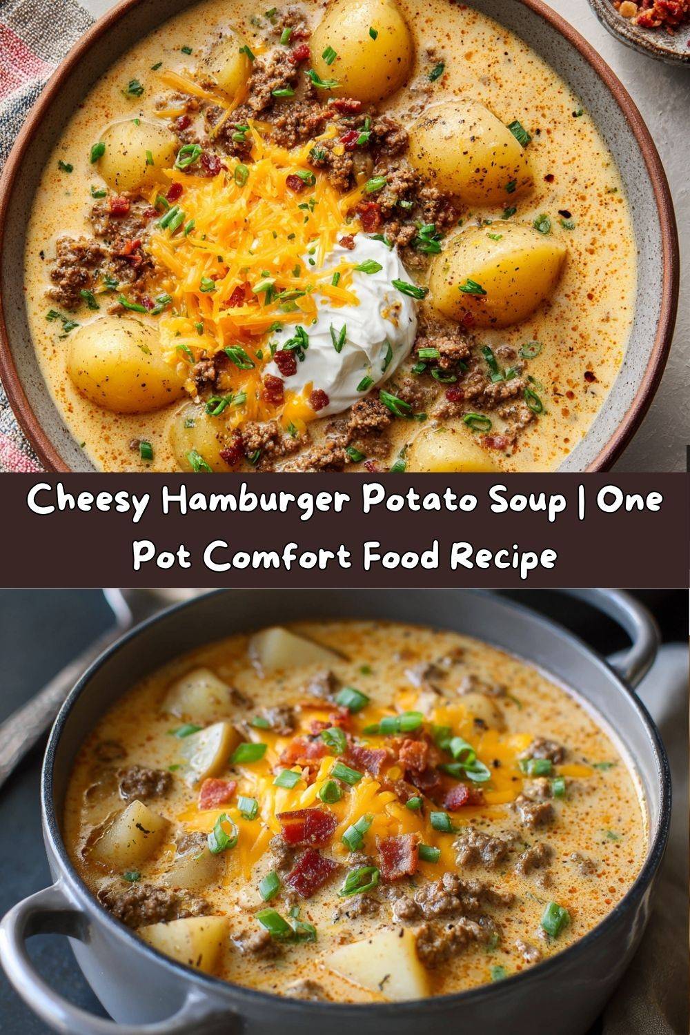 Cheesy Hamburger Potato Soup