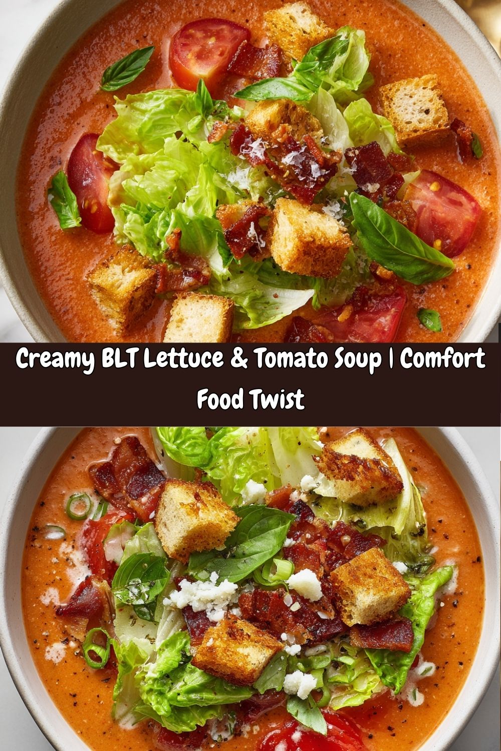 Creamy BLT-Inspired Lettuce & Tomato Soup